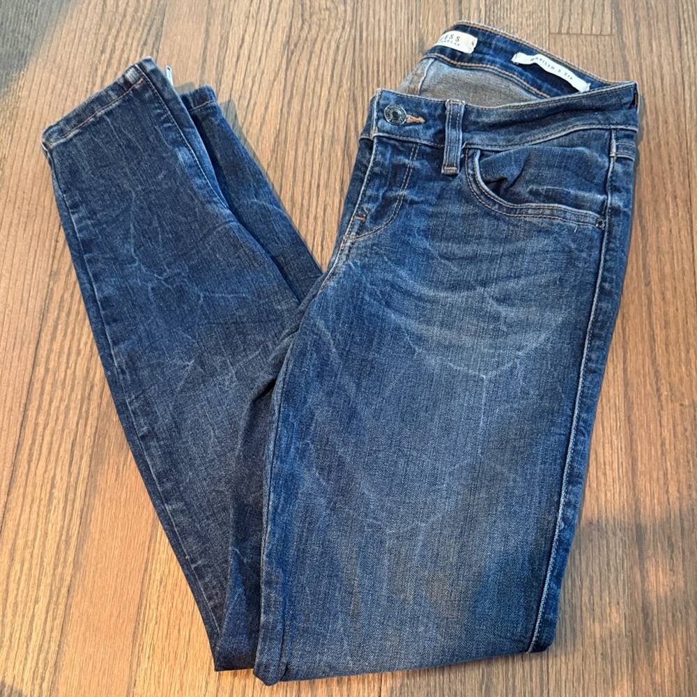 Guess Dark Blue Straight Leg Jeans